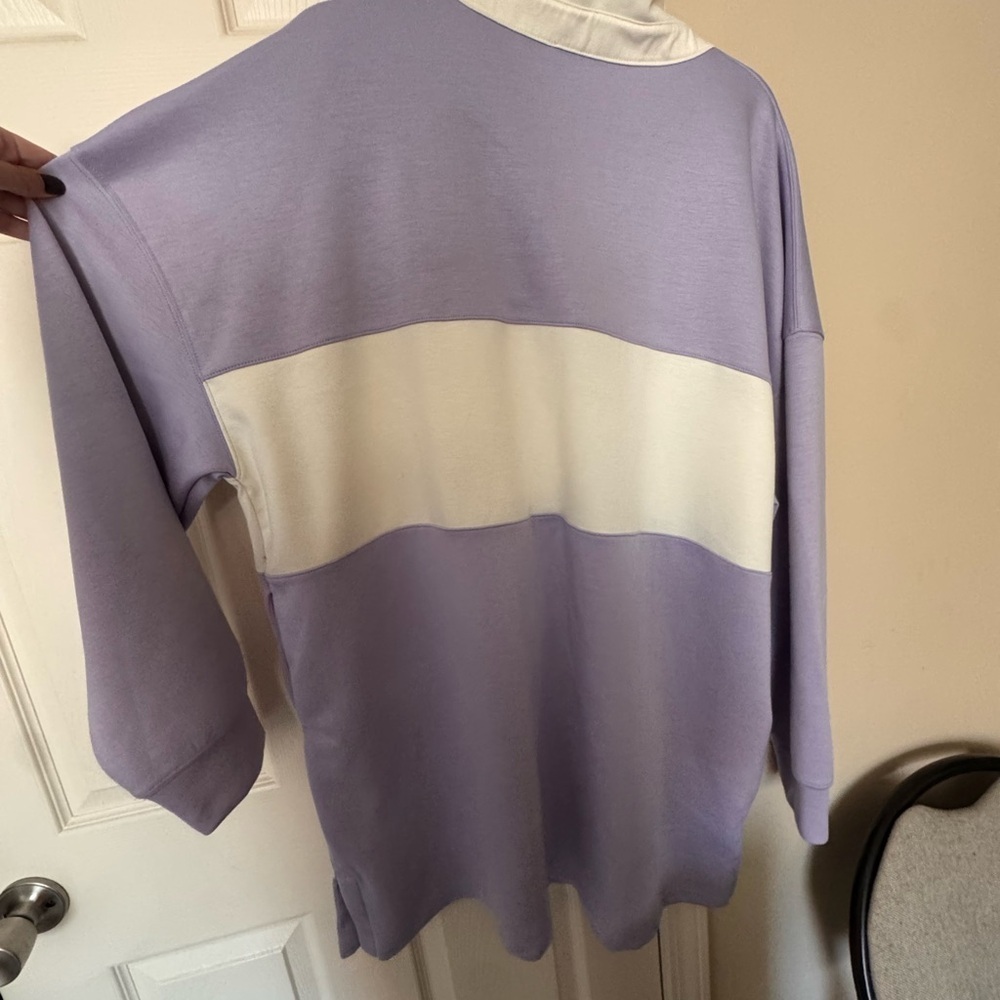 White Birch Lavender and White Sweater - Picture 3 of 4